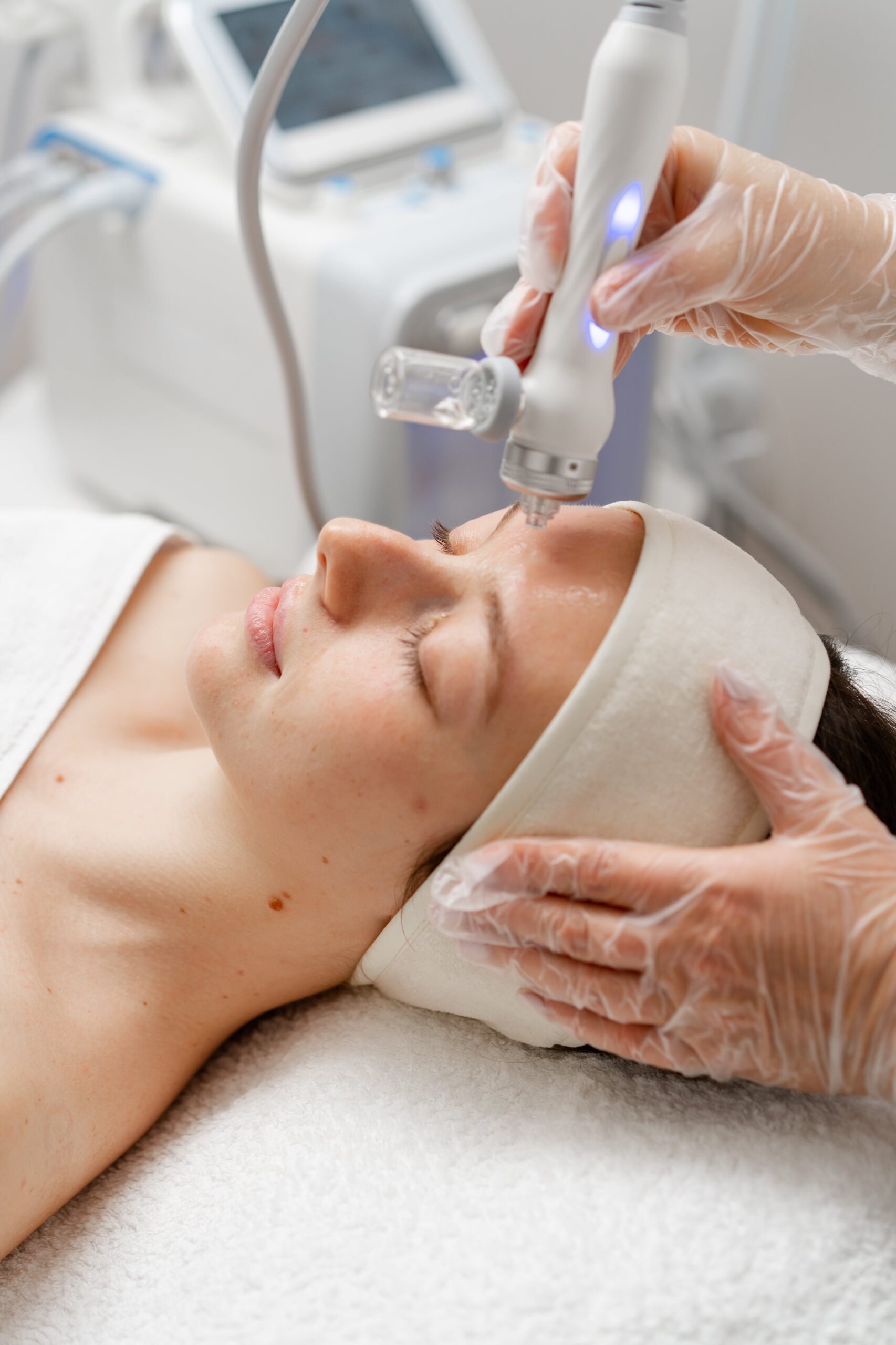 a-beautician-wearing-gloves-vacuum-cleans-and-poli-2024-12-04-19-00-56-utc-min A beautician wearing gloves vacuum cleans and polishes the skin of a young woman's neck